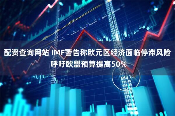 配资查询网站 IMF警告称欧元区经济面临停滞风险 呼吁欧盟预算提高50%