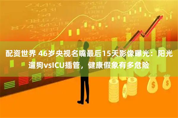 配资世界 46岁央视名嘴最后15天影像曝光：阳光遛狗vsICU插管，健康假象有多危险